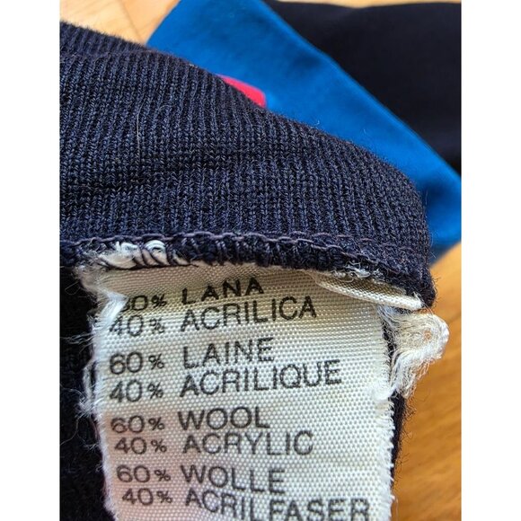 Paul & Shark Mens Colorblock Crew Neck Pullover Wool Blend Sweater Size 5 Large - Picture 7 of 7